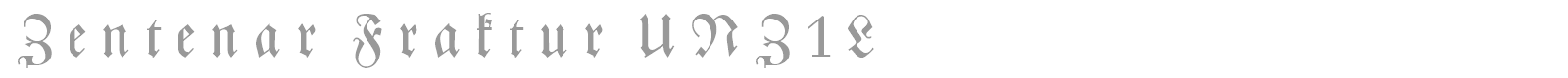 Zentenar Fraktur font preview